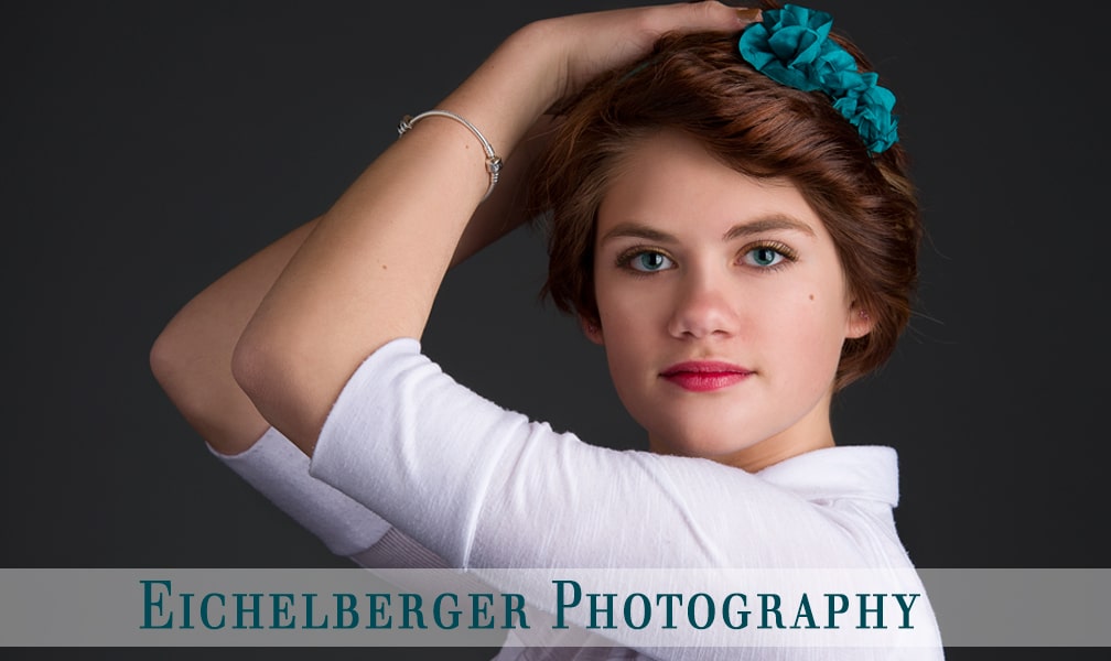 Beautiful Portrait of O'Fallon #Senior girl with blue green eyes
